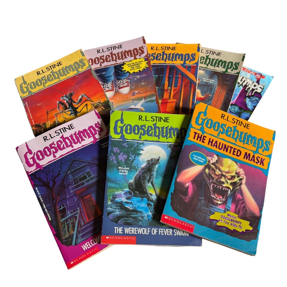 Vtg Goosebumps 1st Print Lot R.L. Stine Haunted Mask W/ Mask 1, 3, 6, 14, 35, 52